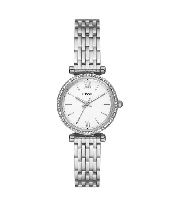 Fossil Carlie Womens Silver Stainless Steel Watch-ES5315SET