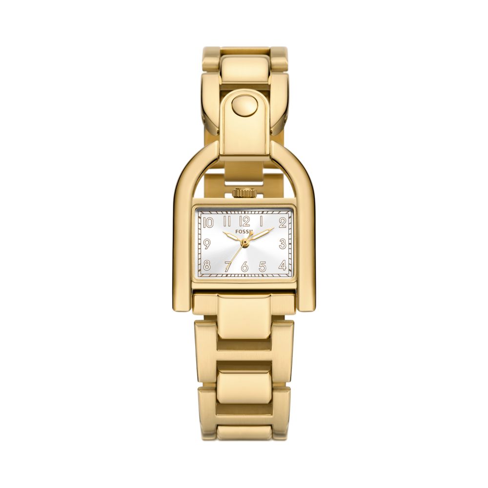 Fossil Harwell Womens Gold Stainless Steel Watch-ES5327