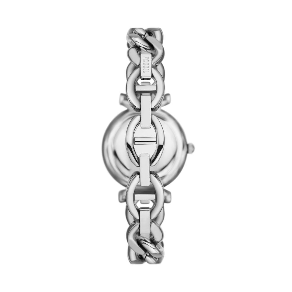 Fossil Carlie Womens Silver Stainless Steel Strap Watch-ES5331