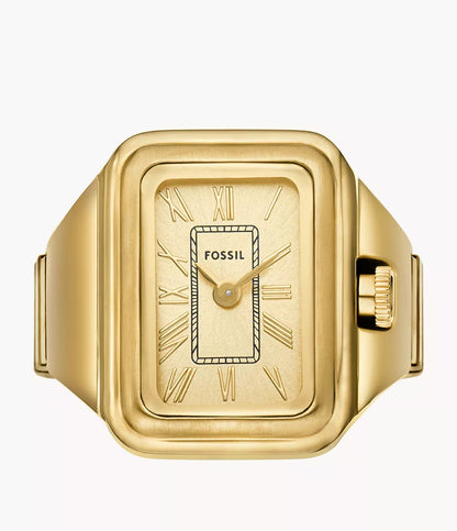 Fossil Raquel Watch Ring Womens Gold Stainless Steel Watch-ES5343