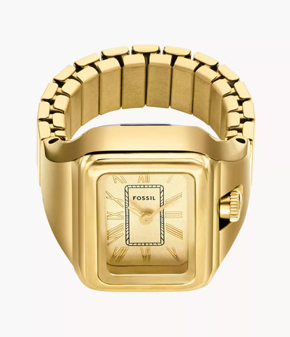 Fossil Raquel Watch Ring Womens Gold Stainless Steel Watch-ES5343