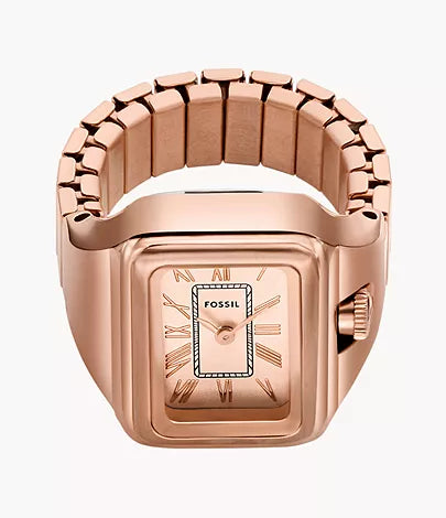Fossil Raquel Watch Ring Womens Rose Gold Stainless Steel Watch-ES5345