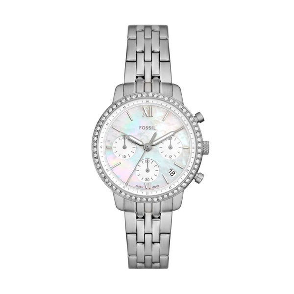 Fossil Neutra Womens Silver Stainless Steel Watch-ES5357