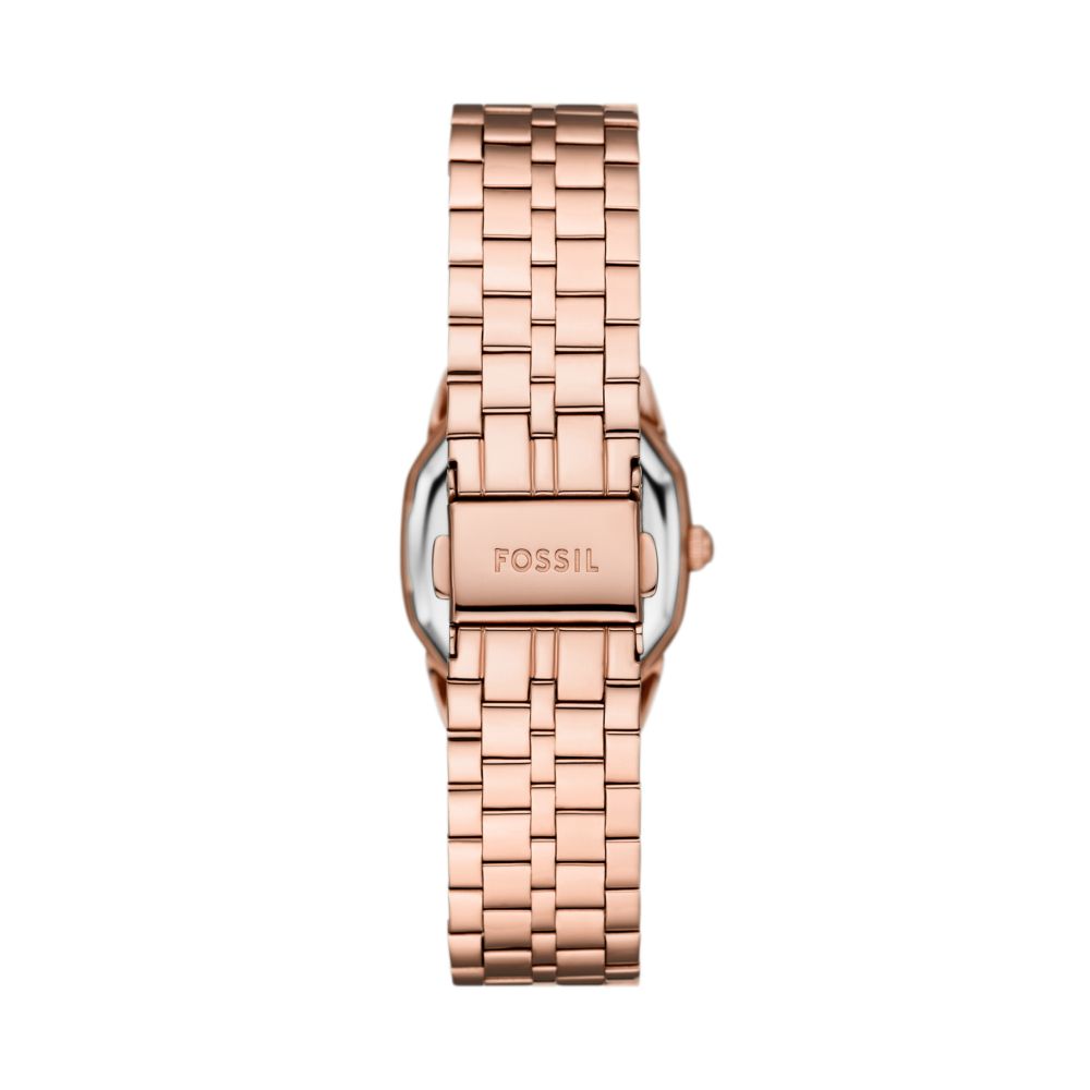 Fossil Harlow Womens Rose Gold Stainless Steel Strap Watch-ES5386