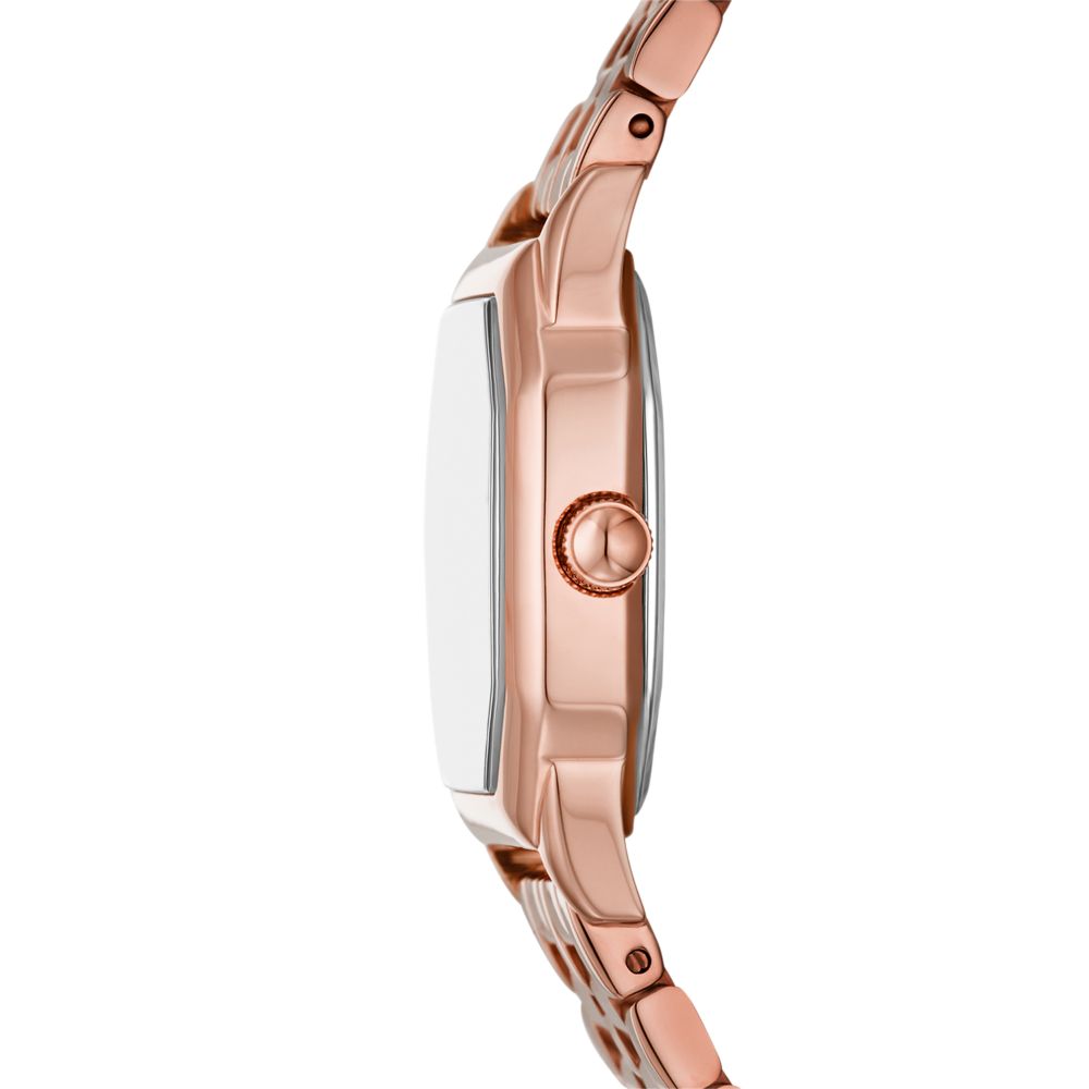 Fossil Harlow Womens Rose Gold Stainless Steel Strap Watch-ES5386