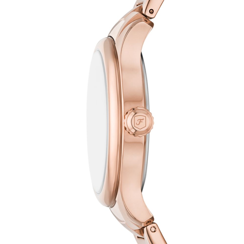 Fossil Gilmore Womens Rose Gold Stainless Steel Strap Watch-ES5394