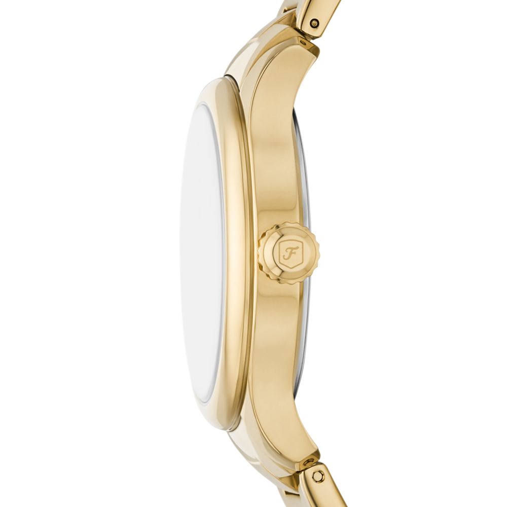 Fossil Gilmore Womens Gold Stainless Steel Strap Watch-ES5395