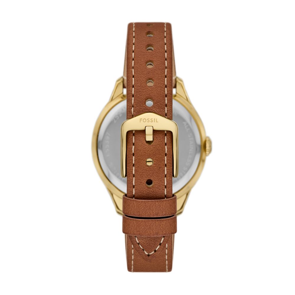 Fossil Gilmore Womens Brown Leather Strap Watch-ES5397