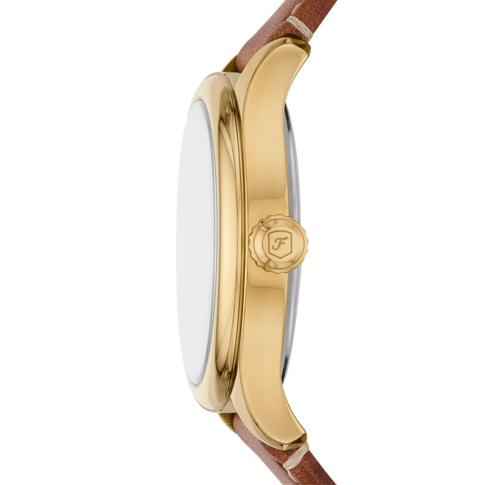 Fossil Gilmore Womens Brown Leather Strap Watch-ES5397