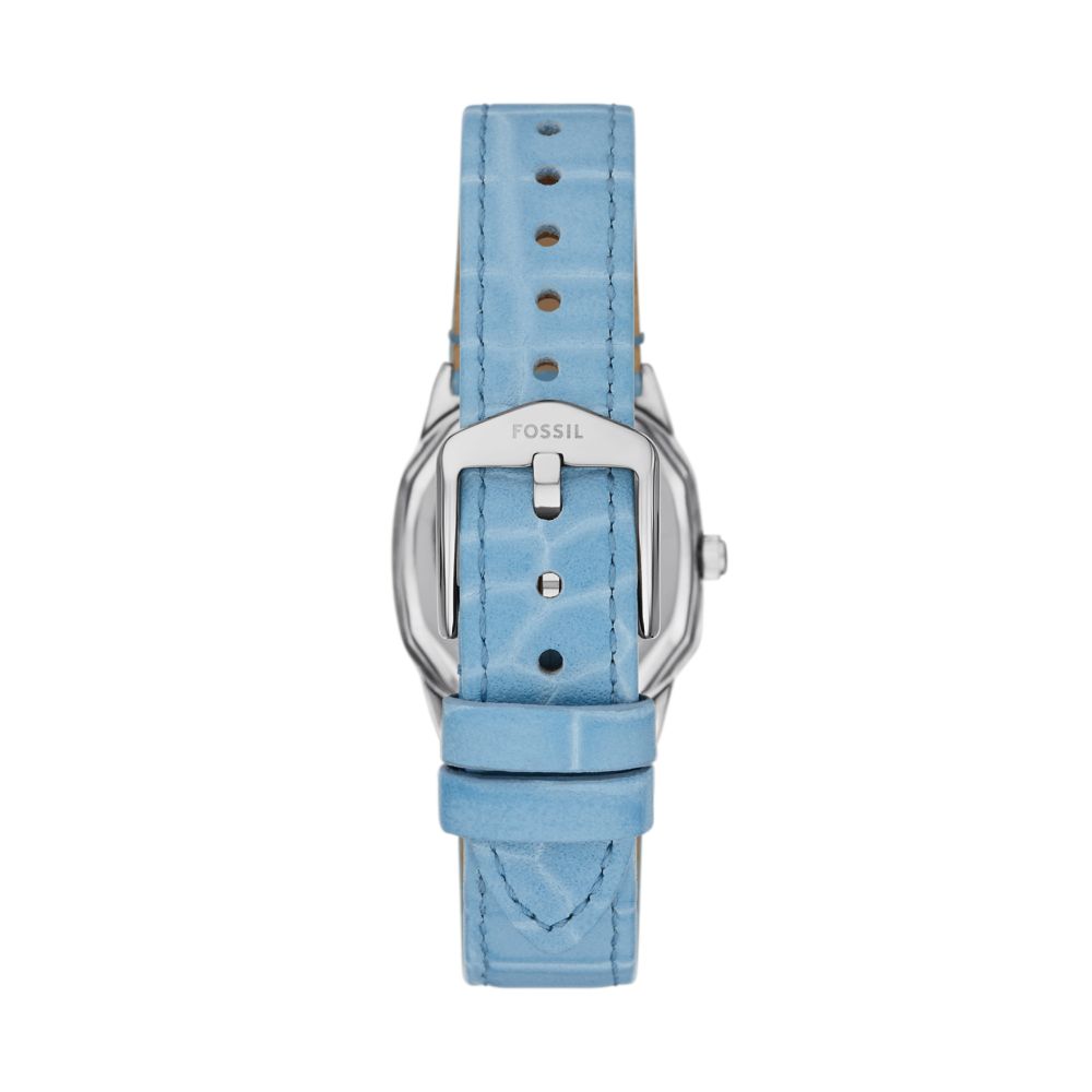Fossil Harlow Womens Blue Leather Strap Watch-ES5405