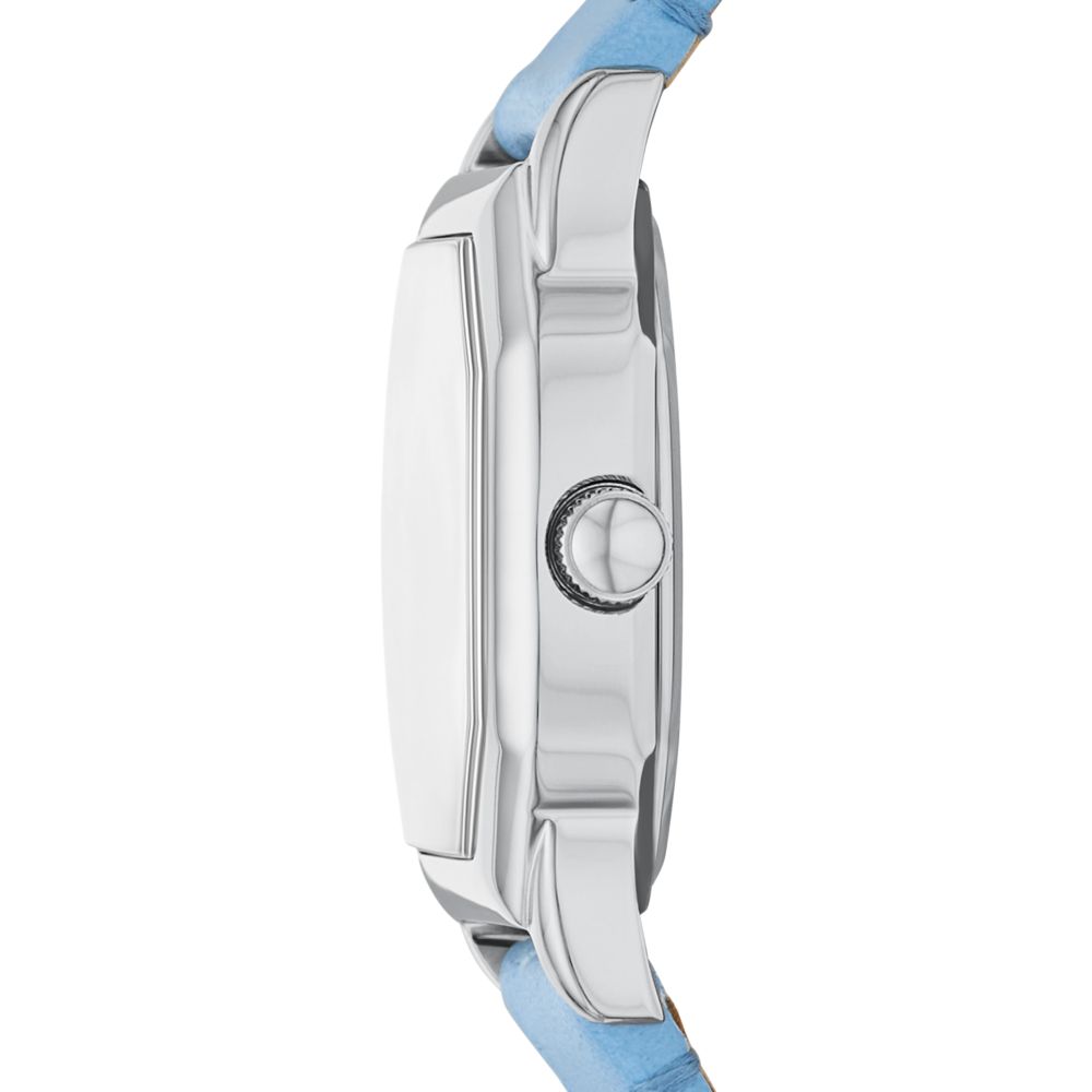 Fossil Harlow Womens Blue Leather Strap Watch-ES5405