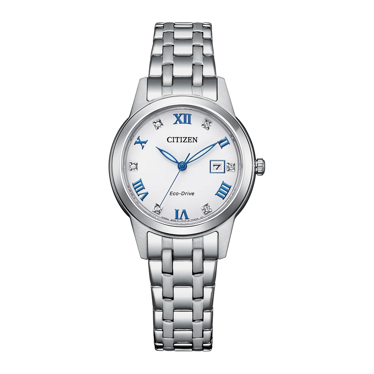 Citizen Eco-Drive Womens White Dial Stainless steel Watch-FE1240-81A