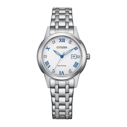 Citizen Eco-Drive Womens White Dial Stainless steel Watch-FE1240-81A