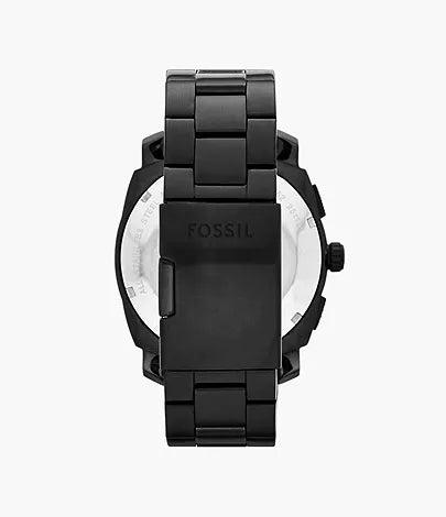 Fossil Machine Men'S Black Stainless Steel Watch-FS4552