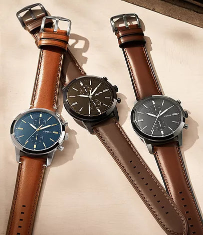 Fossil Mens Watches Neutra Chrono Mens Black Watch-FS5452