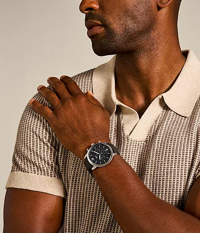 Fossil Mens Watches Neutra Chrono Mens Black Watch-FS5452