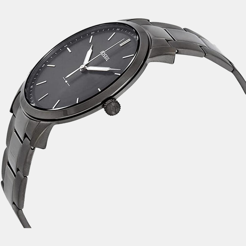 Fossil The Minimalist 3H Smoke Stainless Steel Men Watch-FS5459