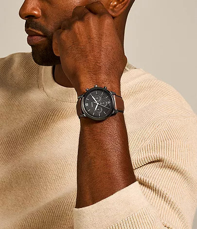 Fossil Neutra Brown Leather Men Watch-FS5512