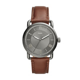 Fossil Copeland Mens Brown Leather Watch-FS5664