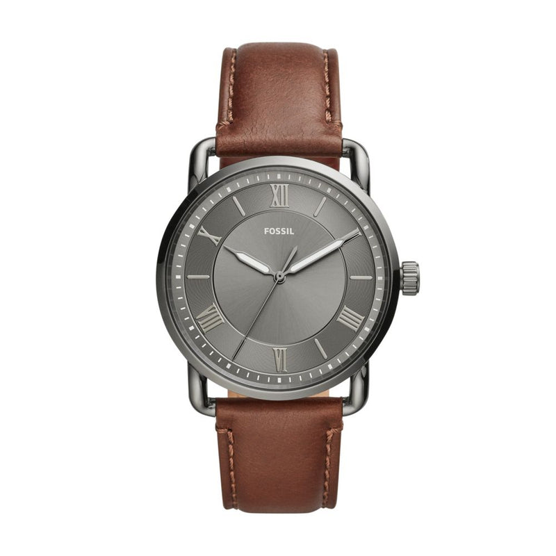 Fossil Copeland Mens Brown Leather Watch-FS5664