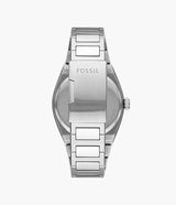 Fossil Everett Mens Silver Stainless Steel Watch-FS5822