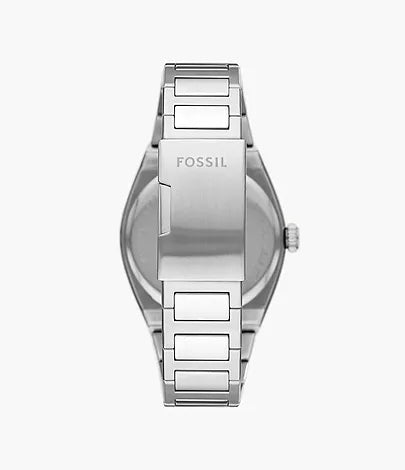 Fossil Everett Mens Silver Stainless Steel Watch-FS5822