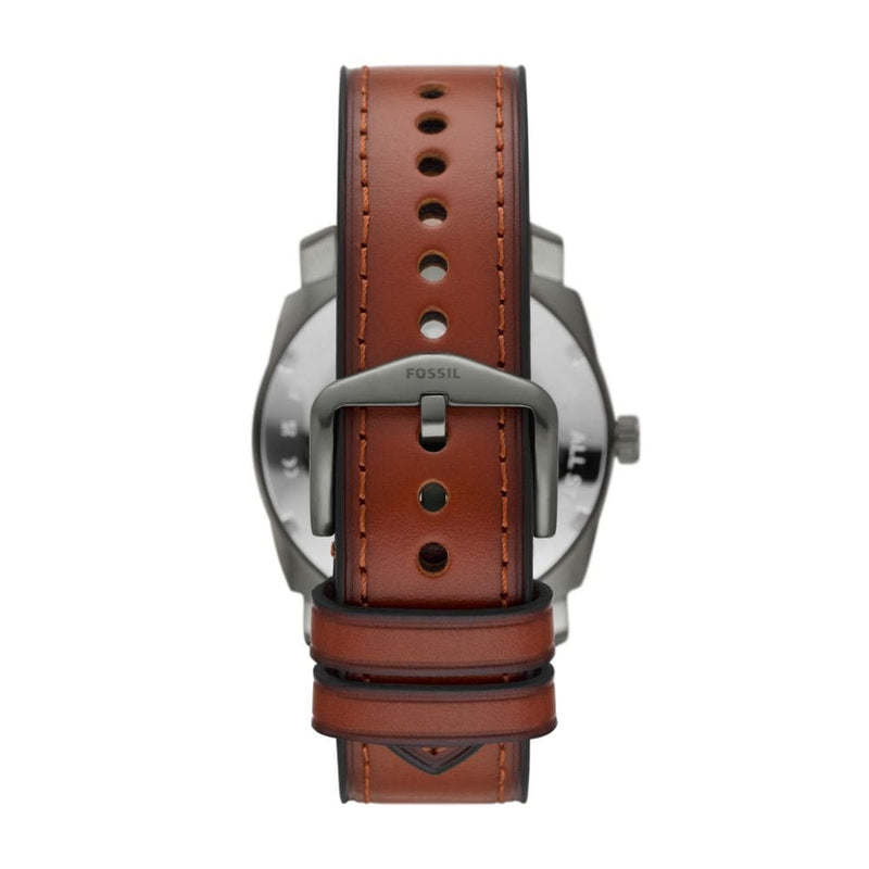 Fossil - Machine Men'S Brown Leather Watch-FS5900