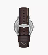 Fossil - Neutra Minimalist Men'S Brown Leather Watch-FS5905