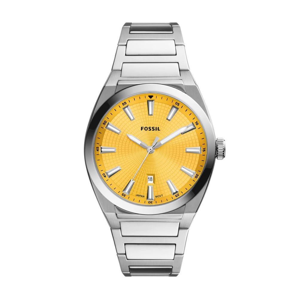 Fossil Men's Everett Three-Hand Date Stainless Steel Watch - FS5985