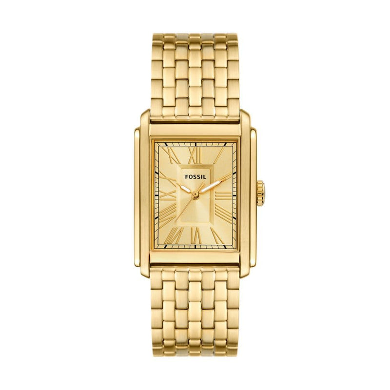 Fossil Carraway Mens Gold Stainless steel Watch-FS6009