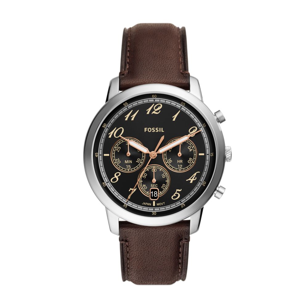 Fossil Neutra Mens Brown Leather Watch-FS6024