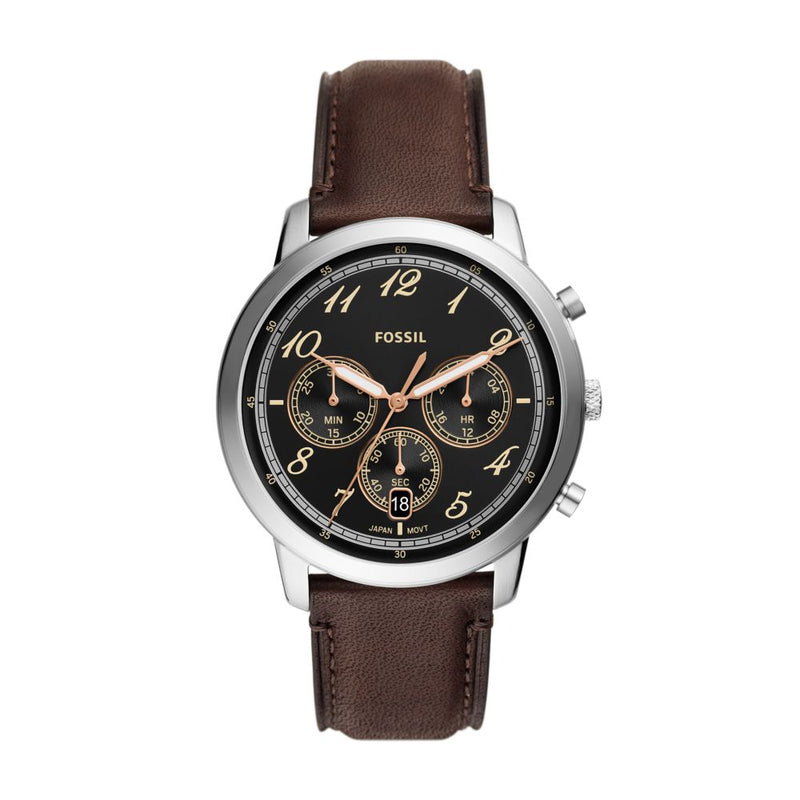 Fossil Neutra Mens Brown Leather Watch-FS6024