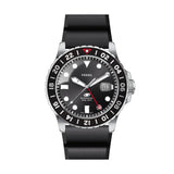 Fossil Blue GMT  Mens Black Silicone Watch - FS6036