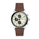 Fossil Sport Tourer Mens Brown Leather Watch-FS6042