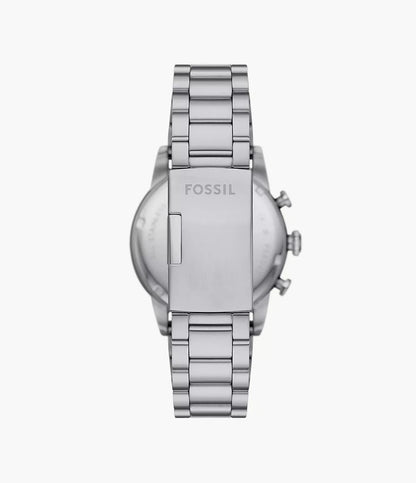 Fossil Sport Tourer Mens Silver Stainless Steel Watch-FS6048