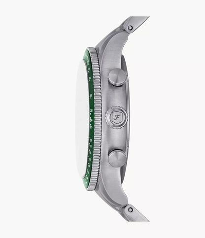 Fossil Sport Tourer Mens Silver Stainless Steel Watch-FS6048