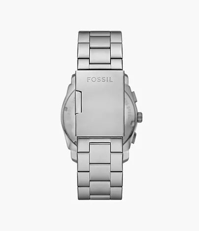 Fossil Machine Mens Silver Stainless Steel Watch-FS6079