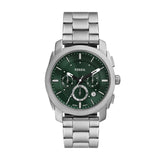 Fossil Machine Mens Silver Stainless Steel Watch-FS6079