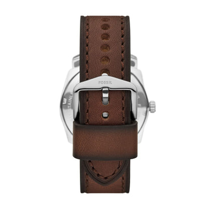 Fossil Machine Mens Brown Leather Strap Watch-FS6085