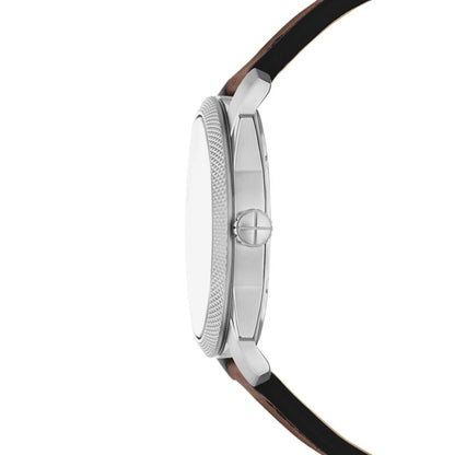 Fossil Machine Mens Brown Leather Strap Watch-FS6085