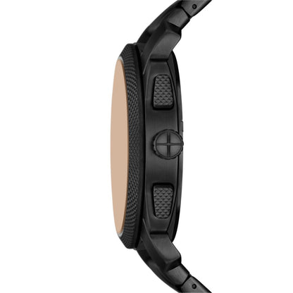 Fossil Machine Mens Black Stainless Steel Strap Watch-FS6097