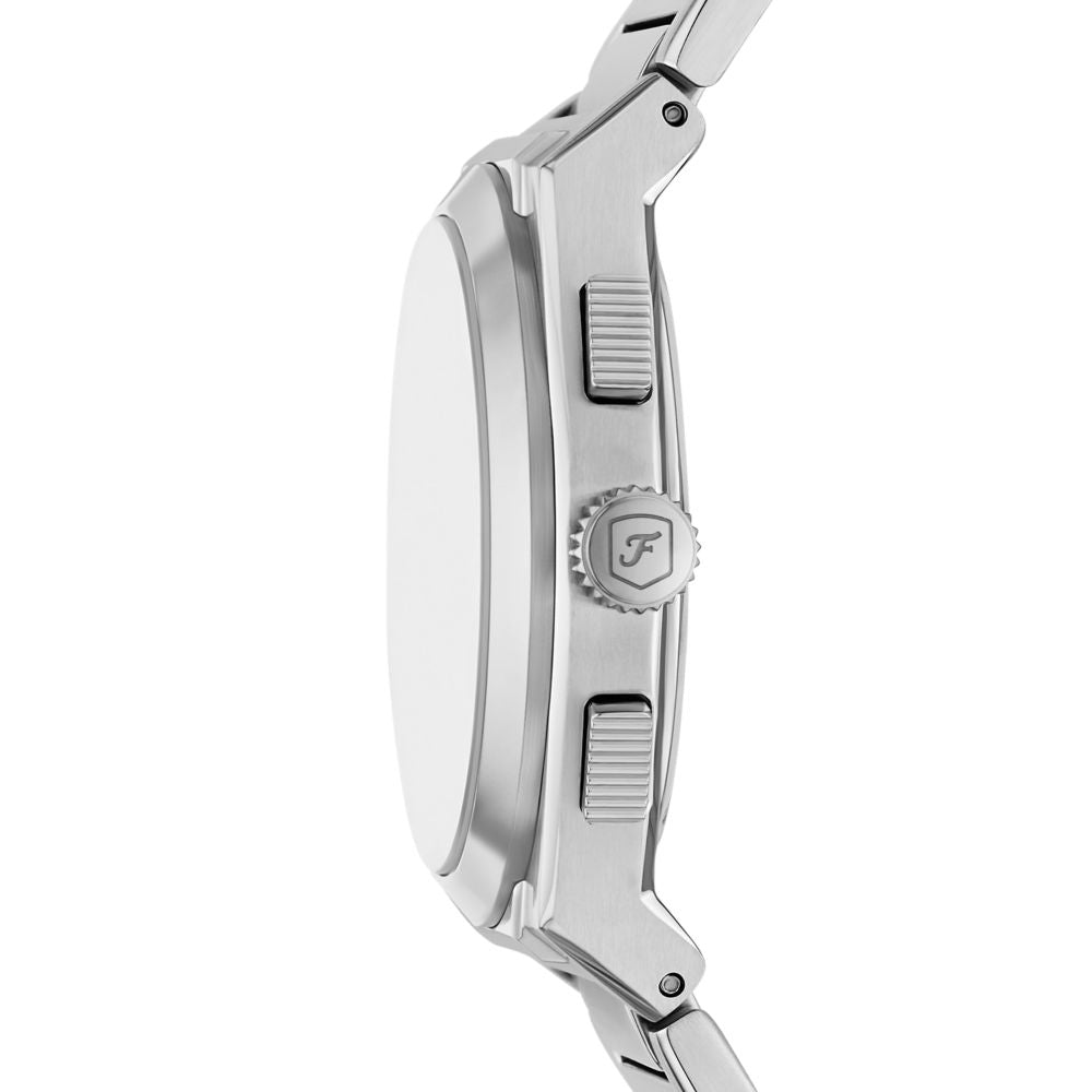 Fossil Everett Mens Silver Stainless Steel Strap Watch-FS6105