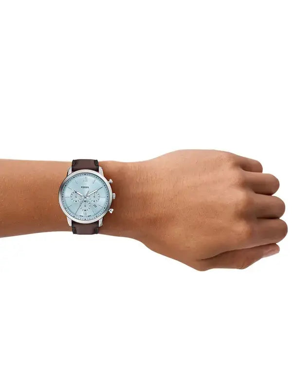 Fossil Neutra Mens Brown Leather Strap Watch-FS6109