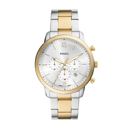 Fossil Neutra Mens Silver Stainless Steel Strap Watch-FS6112