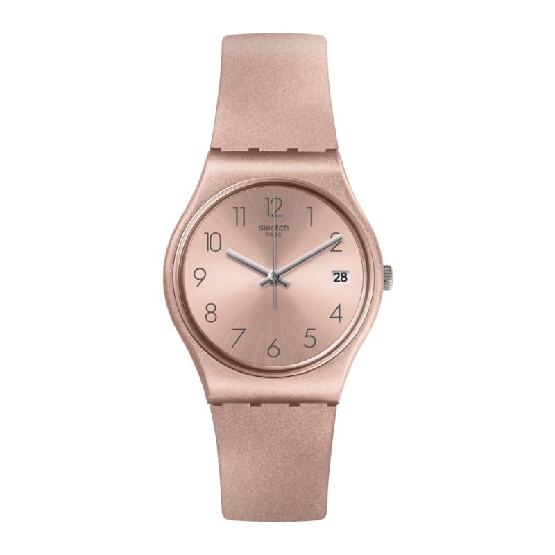 Swatch - Unisex Pink Rubber Strap Watch - GP403