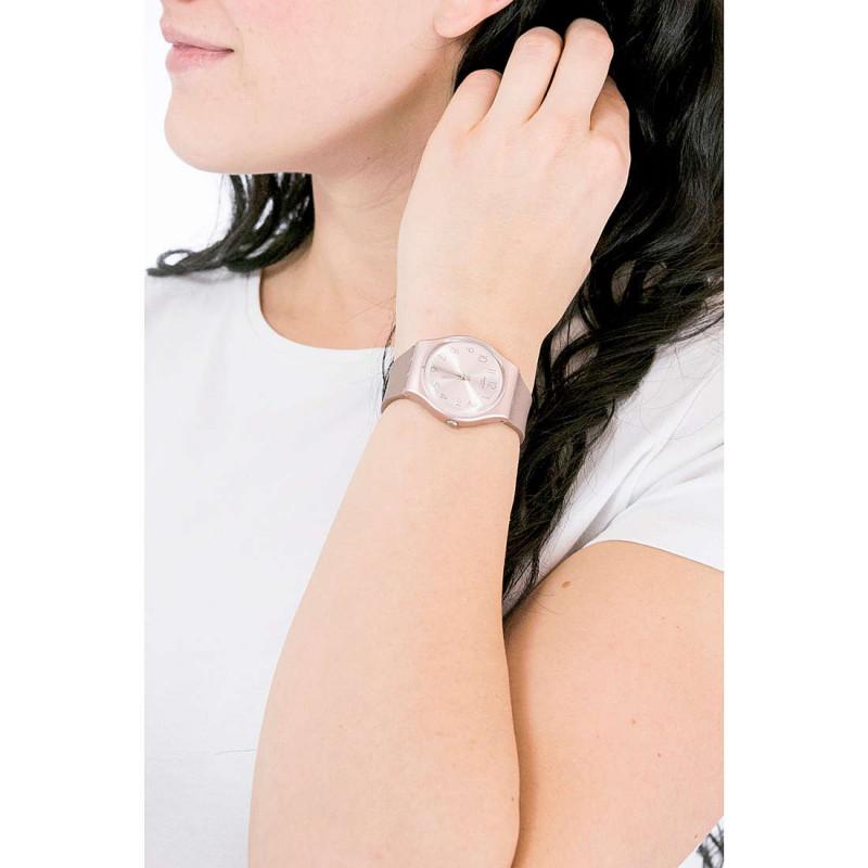 Swatch - Unisex Pink Rubber Strap Watch - GP403
