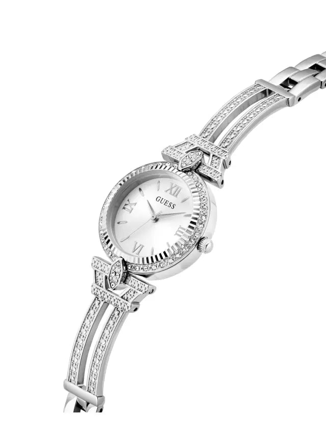 Guess - Womens Silver Stainless steel Strap Watch-GW0864L1