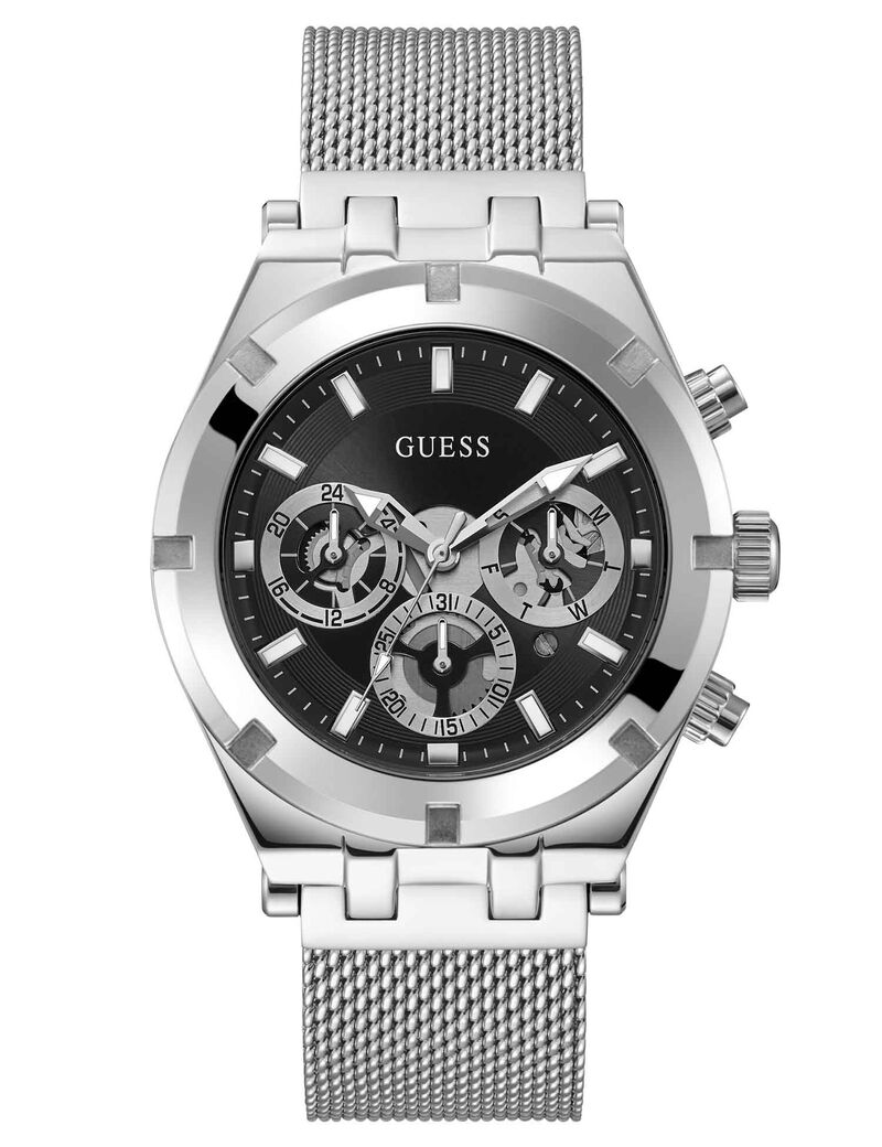 Guess Trumbull Mens Silver Stainless steel Strap Watch-GW0582G1