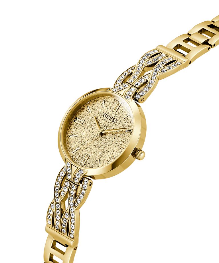 Guess Ladies Gold Tone Analog Watch