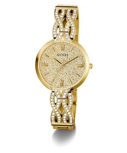 Guess Ladies Gold Tone Analog Watch